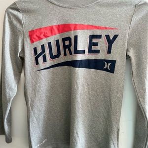 Hurley drifit long sleeve shirt. Boys youth- small